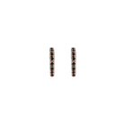 Huggie Earrings with Black Diamonds
