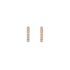 Huggie Earrings with White Diamonds