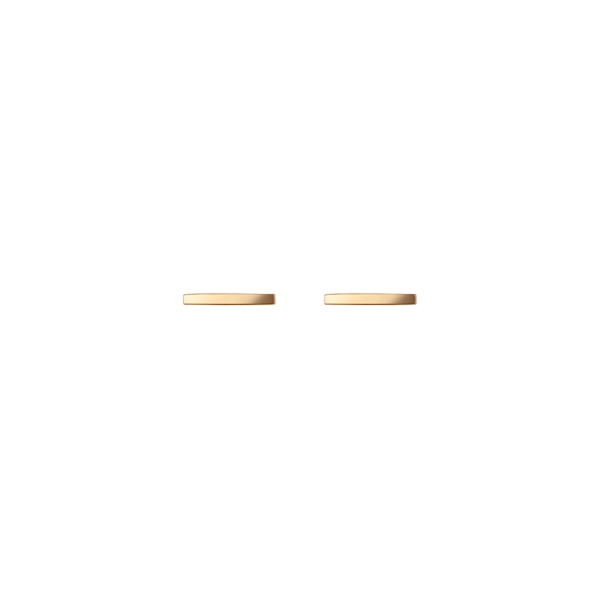 Midi Gold Bar Earring Yellow Gold Vermeil 14k Yellow Gold 18k Yellow Gold Half Side   Pair | Single | First
