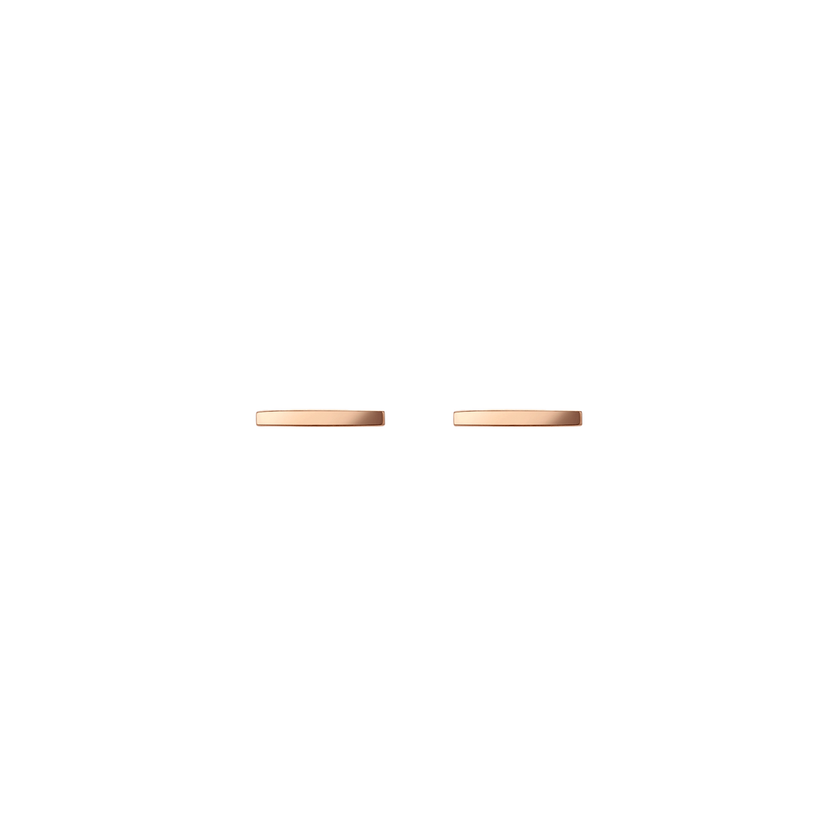 Midi Gold Bar Earring Rose Gold Vermeil 14k Rose Gold 18k Rose Gold    Front First Pair | Single |