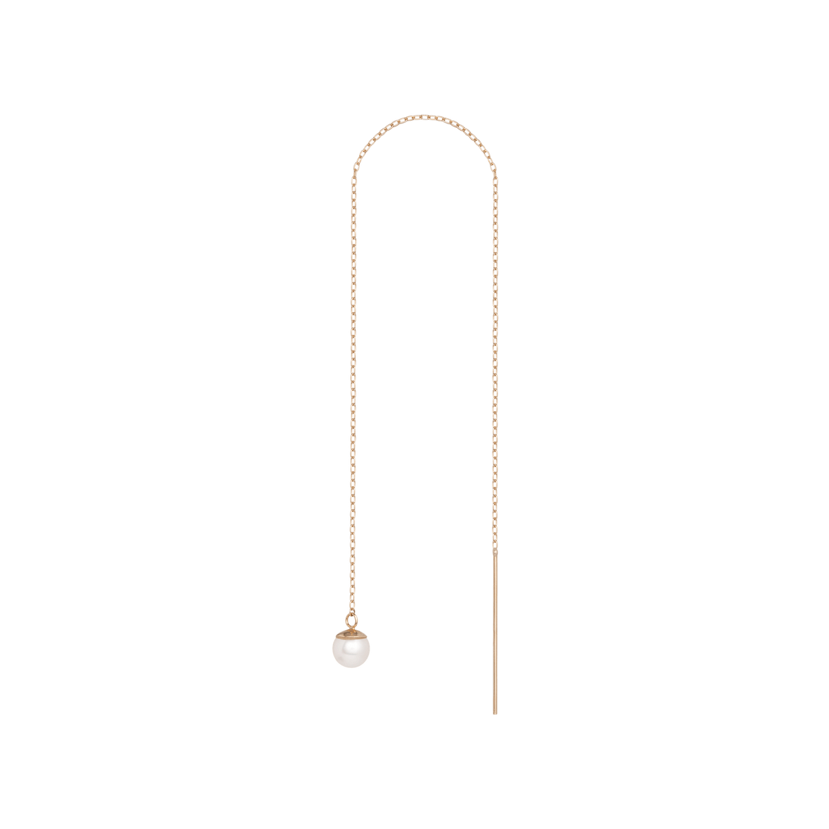 Pearl Ear Chain 14k Yellow Gold 18k Yellow Gold  Front First Pair | Single |