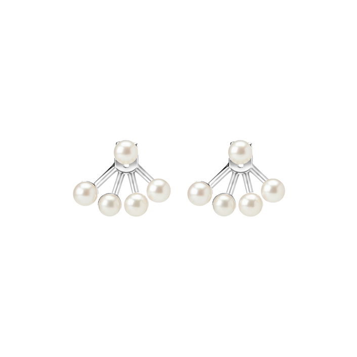 Quadripearl Ear Jacke Sterling Silver White Gold Vermeil 14k White Gold 18k White Gold    Front First Pair | Single |
