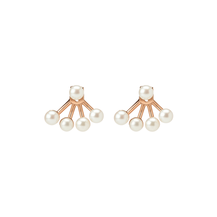 Quadripearl Ear Jacke Rose Gold Vermeil 14k Rose Gold 18k Rose Gold    Front First Pair | Single |
