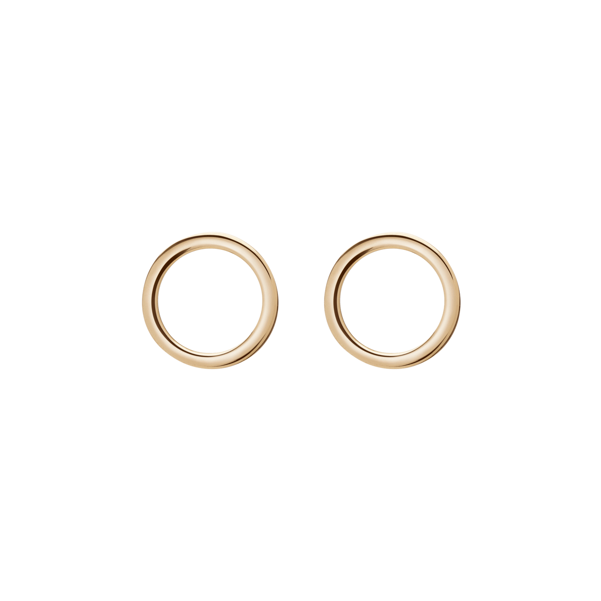 Solid Circle Earrings Yellow Gold Vermeil 14k Yellow Gold 18k Yellow Gold     Front First Pair | Single |