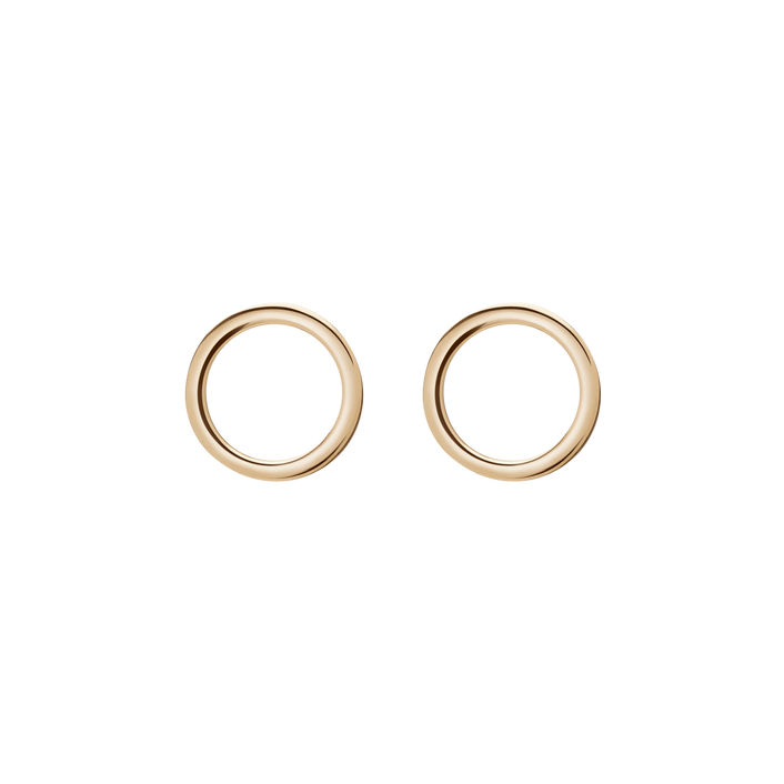 Solid Circle Earrings Yellow Gold Vermeil 14k Yellow Gold 18k Yellow Gold     Front First Pair | Single |