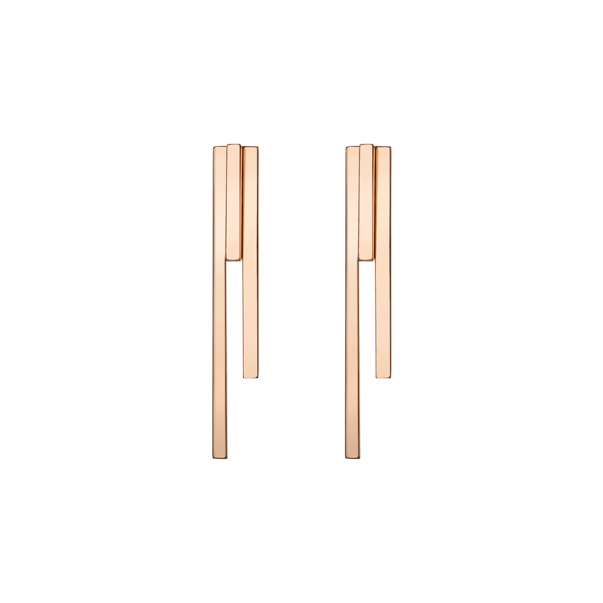 Tribar Ear Jacket Rose Gold Vermeil 14k Rose Gold 18k Rose Gold   Front First Pair | Single |