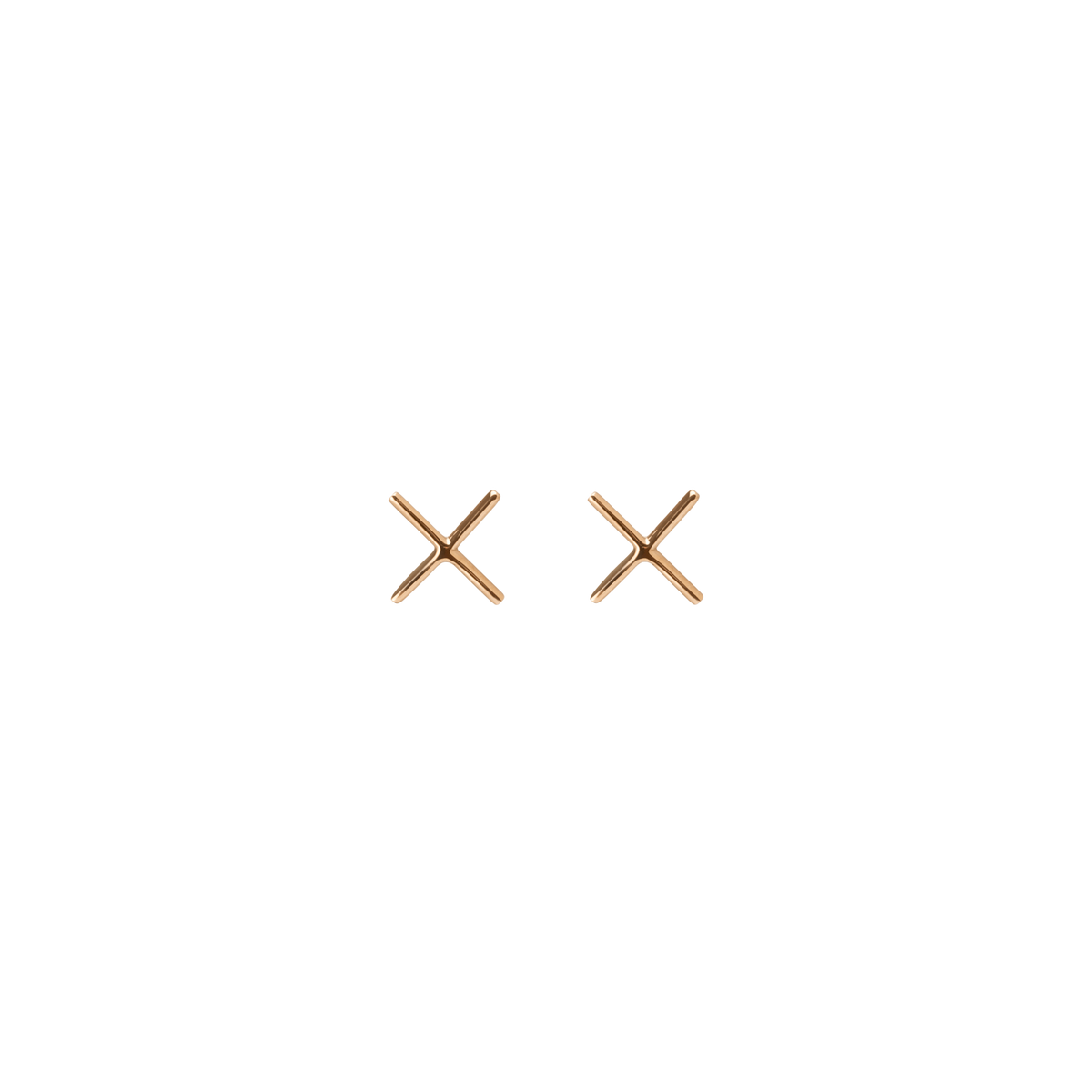 X Earring Yellow Gold Vermeil 14k Yellow Gold 18k Yellow Gold    Pair | Single | First