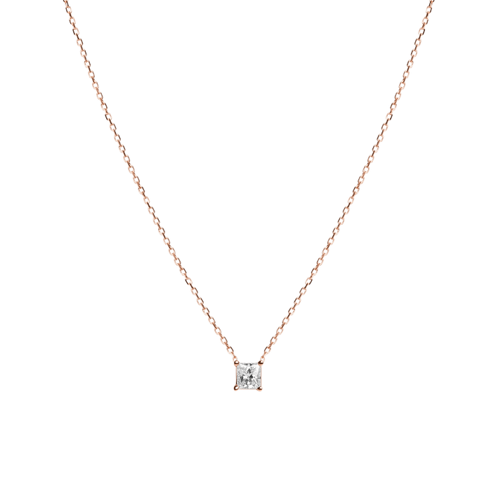 Large Diamond Pendant Necklace 14k Rose Gold 18k Rose Gold  White Diamond First