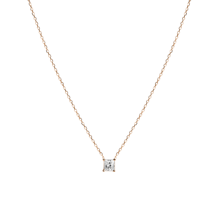 Large Diamond Pendant Necklace Yellow Gold Vermeil 14k Yellow Gold 18k Yellow Gold White Diamond    Front First