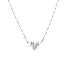 Flower Necklace Mini Pendant with Diamonds