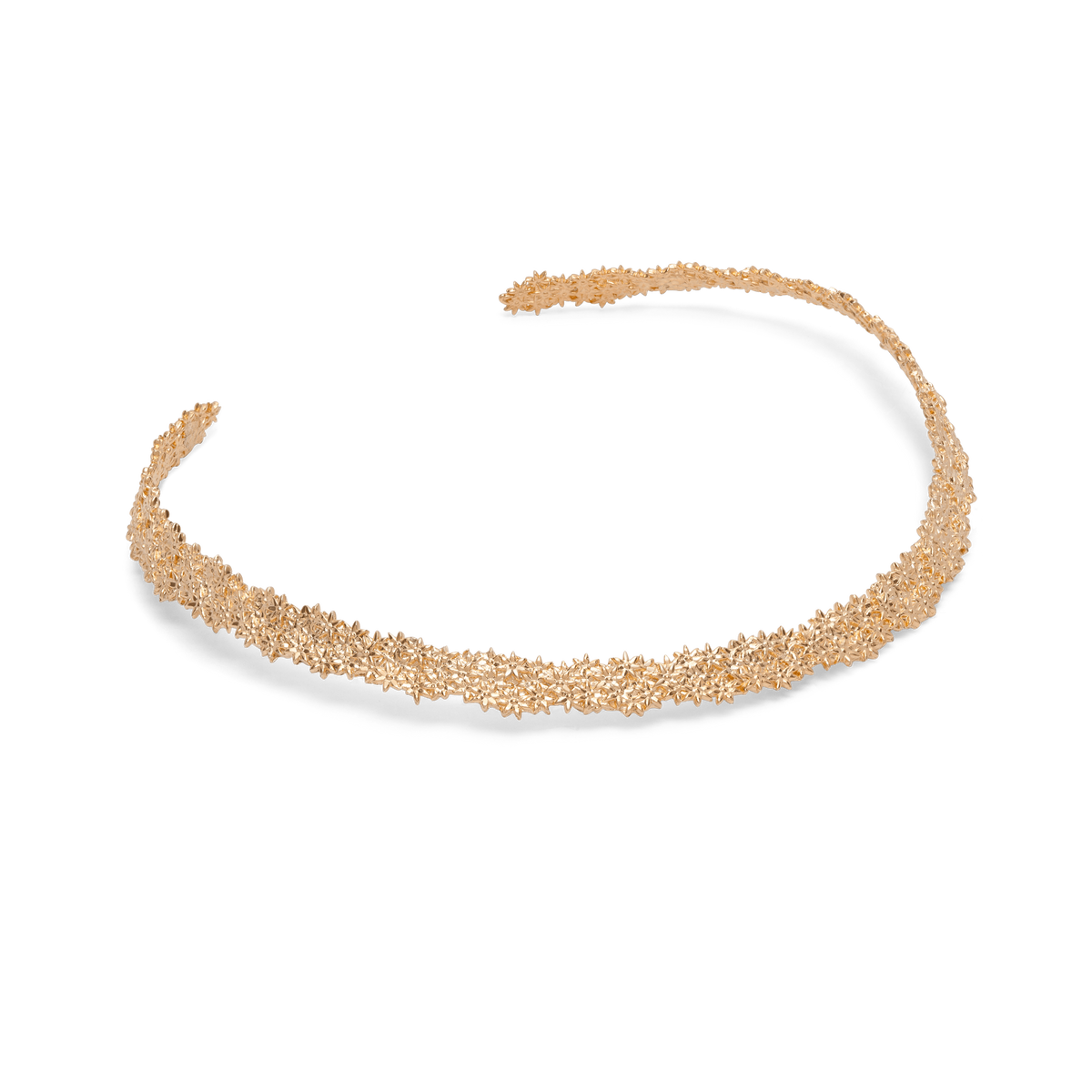 Flower Necklace Closed Rose Gold Vermeil 14k Rose Gold 18k Rose Gold Laid down