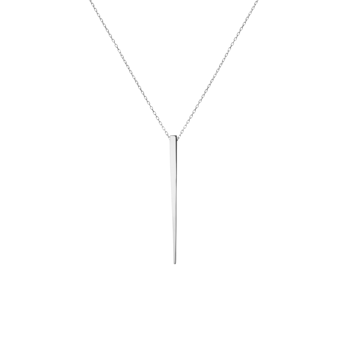 Obelisk Pendant Sterling Silver White Gold Vermeil 14k White Gold 18k White Gold     Front First