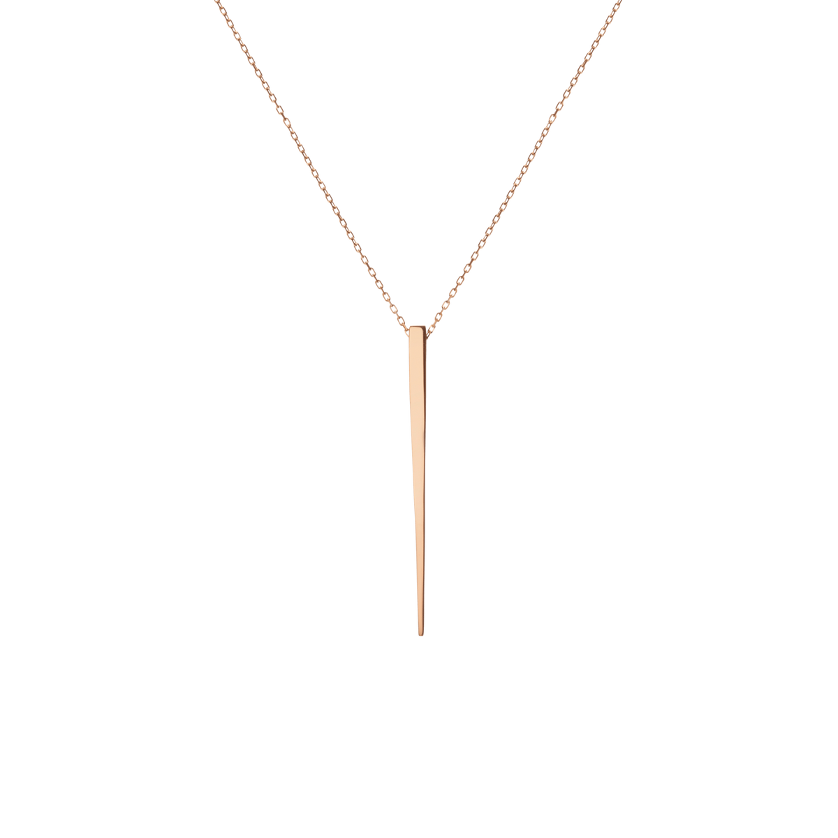 Obelisk Pendant Rose Gold Vermeil 14k Rose Gold 18k Rose Gold     Front First