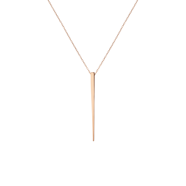 Obelisk Pendant Rose Gold Vermeil 14k Rose Gold 18k Rose Gold     Front First