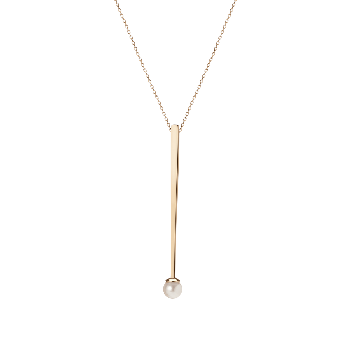 Geometric Pearl Pendant Yellow Gold Vermeil 14k Yellow Gold 18k Yellow Gold     Front First