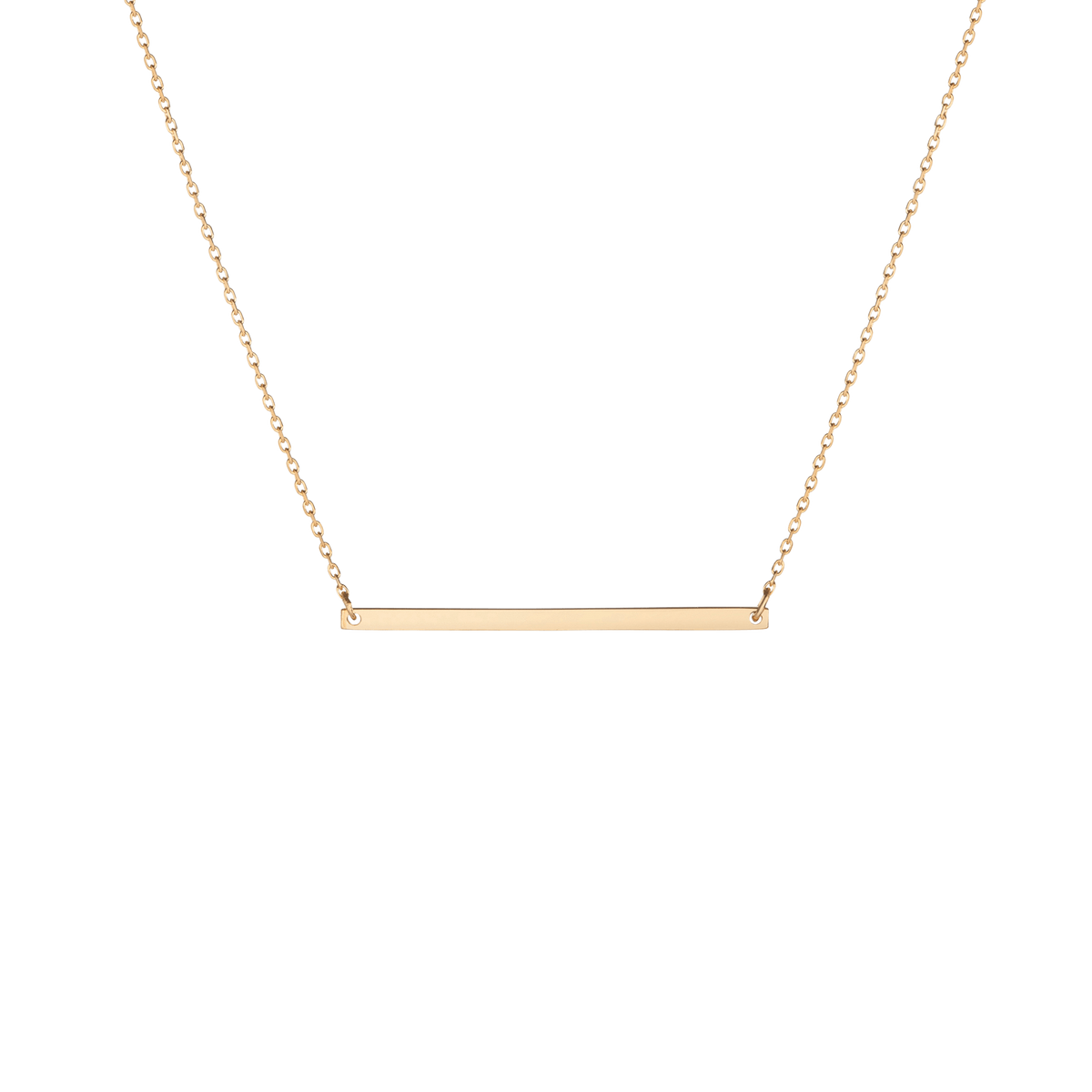 Gold Bar Necklace Yellow Gold Vermeil 14k Yellow Gold 18k Yellow Gold     Front First