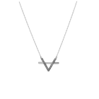Icon Necklace with Black Diamonds