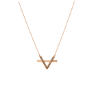 Icon Necklace with Black Diamonds
