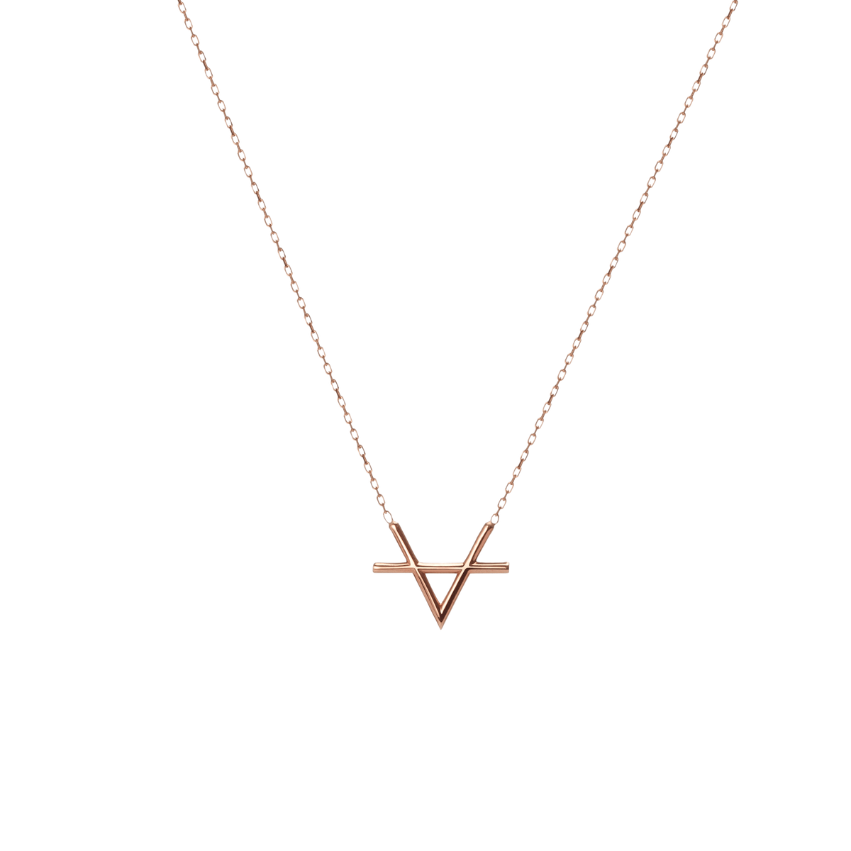 Icon Necklace Rose Gold Vermeil 14k Rose Gold 18k Rose Gold     Front First