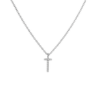 Mini Letter Charm Pendant with White Diamonds
