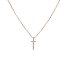 Mini Letter Charm Pendant with White Diamonds