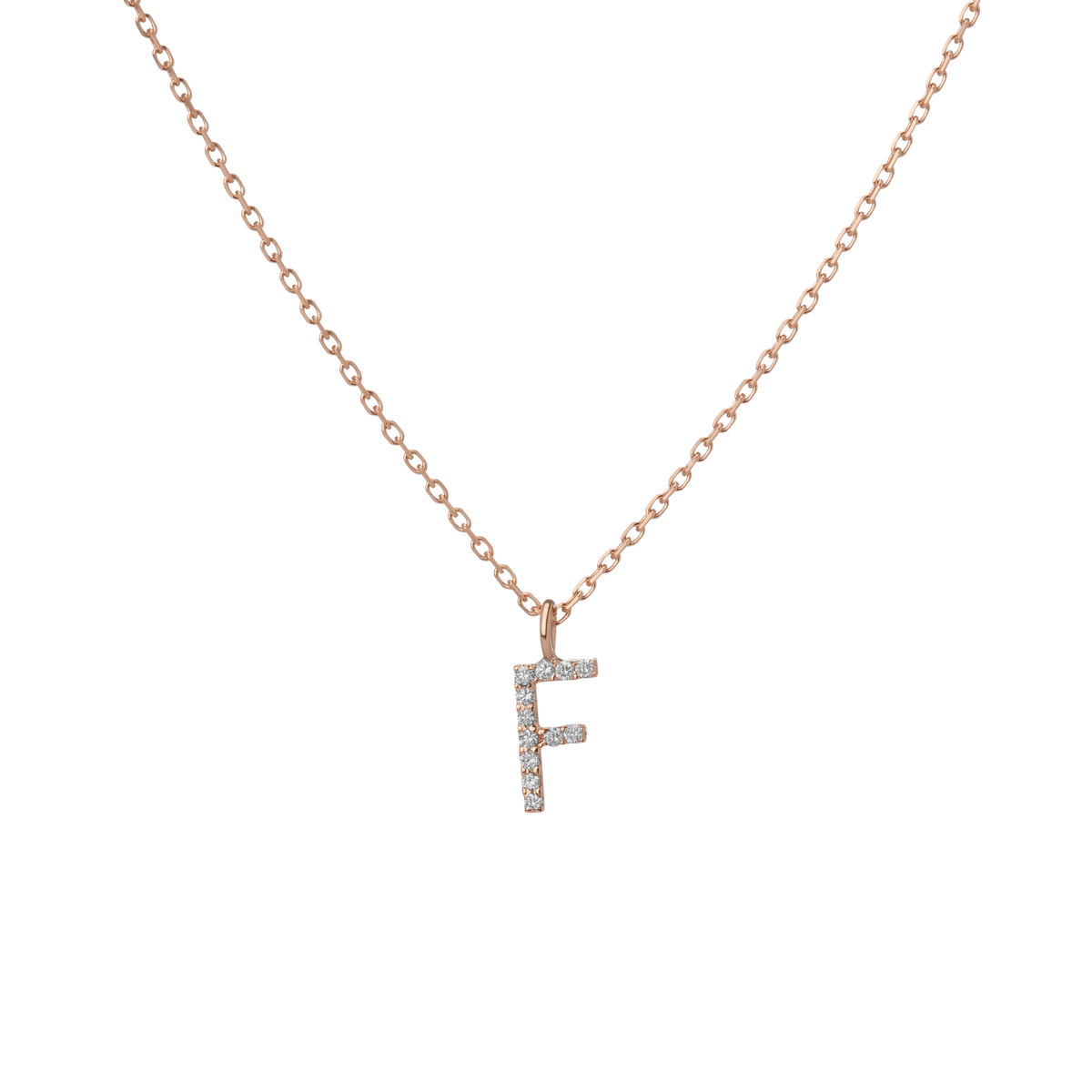 14k Rose Gold 18k Rose Gold White Diamonds '-F-