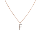 Mini Letter Charm Pendant with White Diamonds
