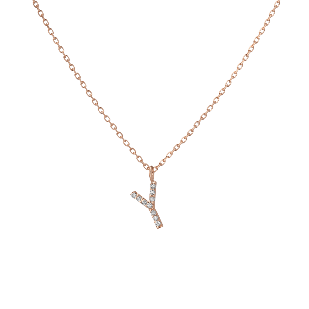 14k Rose Gold 18k Rose Gold White Diamonds '-Y-