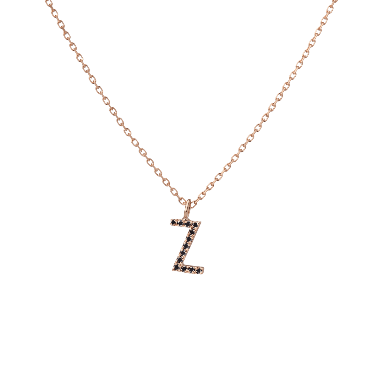 14k Rose Gold 18k Rose Gold Black Diamonds '-Z-