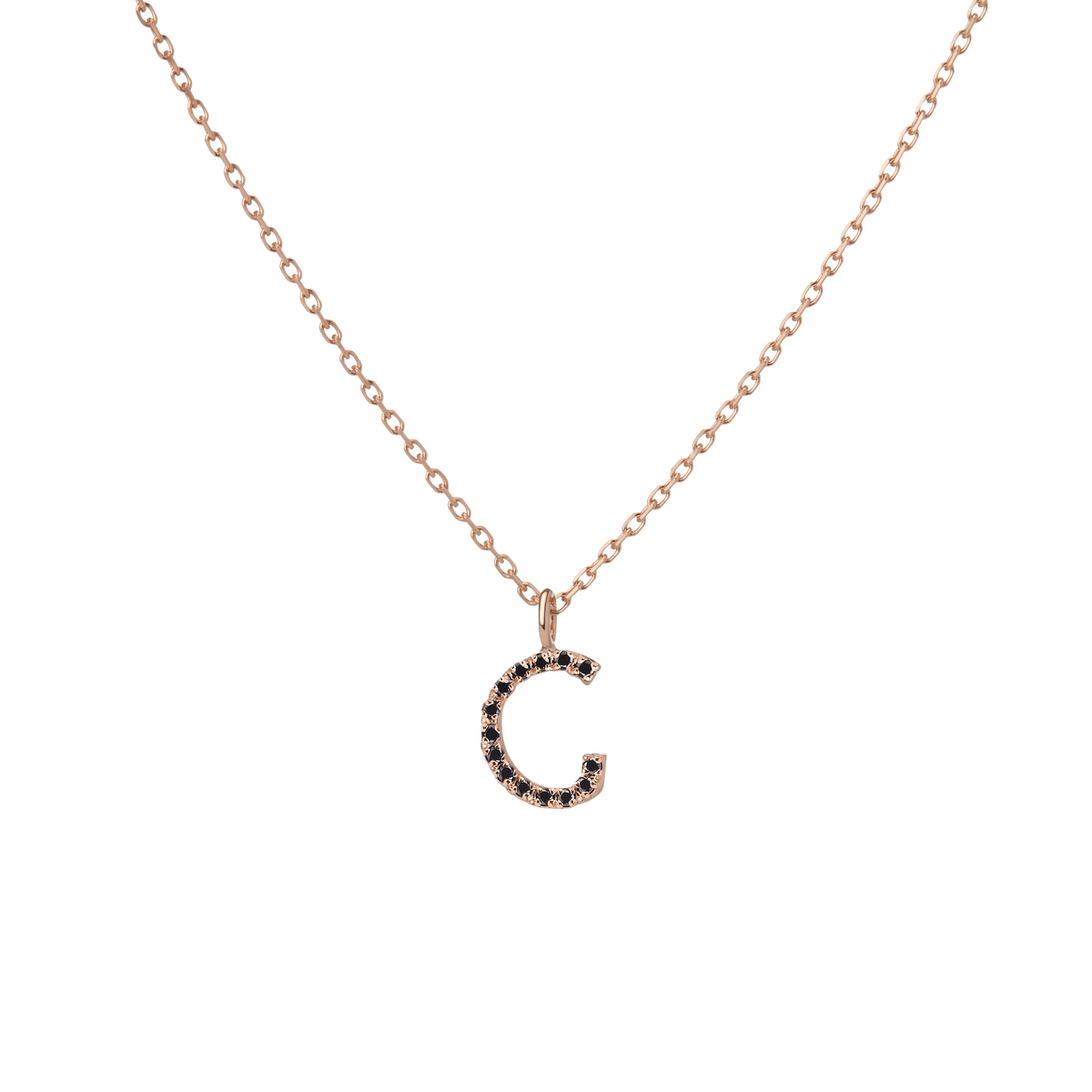 14k Rose Gold 18k Rose Gold Black Diamonds '-G-