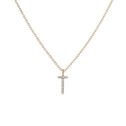 Mini Letter Charm Pendant with White Diamonds