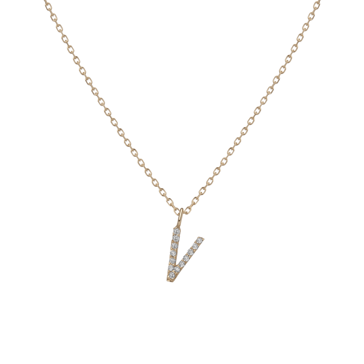 14k Yellow Gold 18k Yellow Gold White Diamonds '-V-