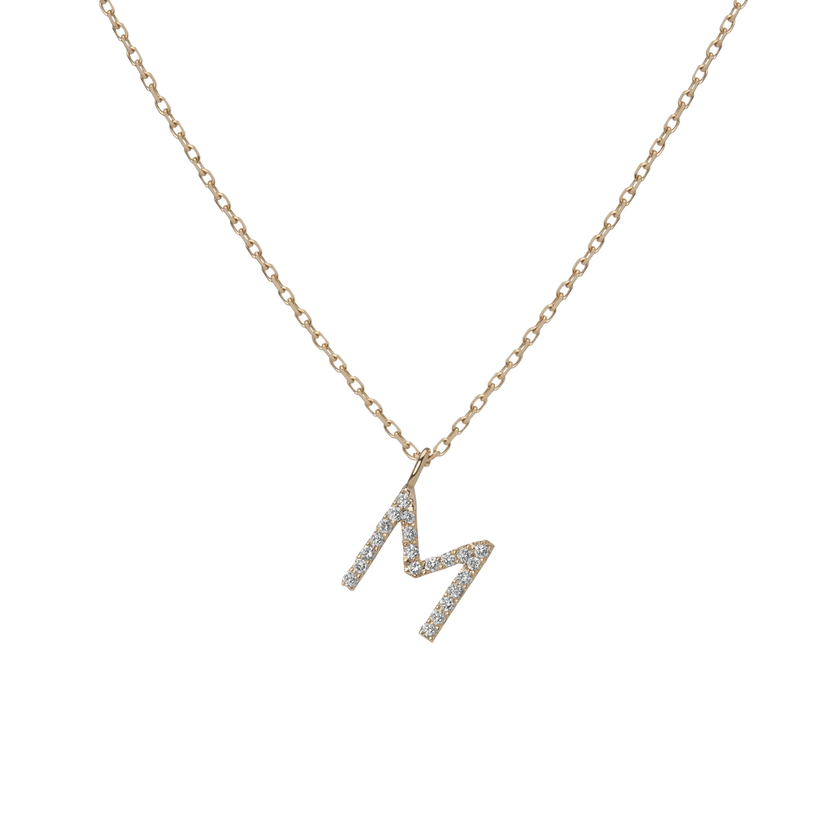 14k Yellow Gold 18k Yellow Gold White Diamonds '-M-