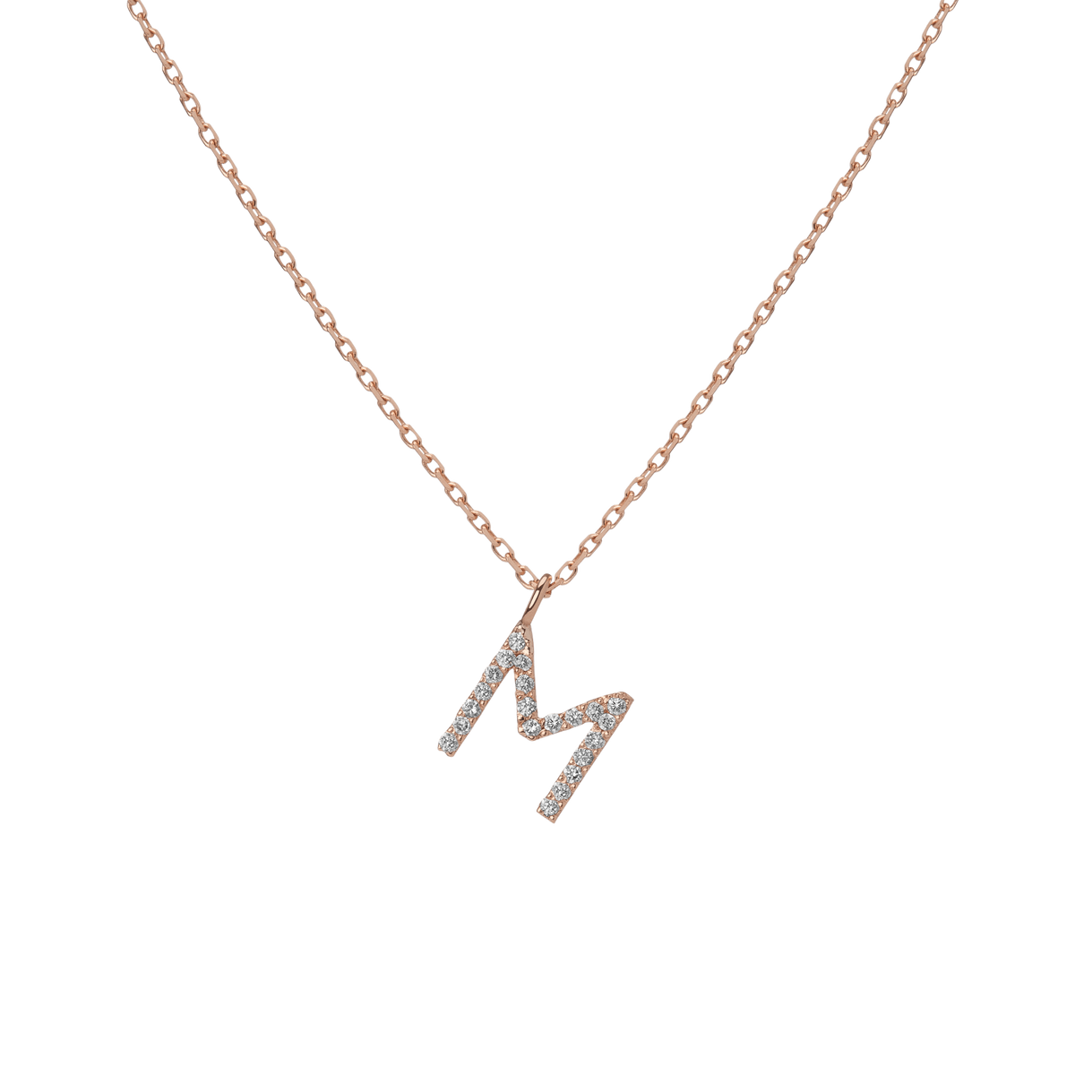 14k Rose Gold 18k Rose Gold White Diamonds '-M-