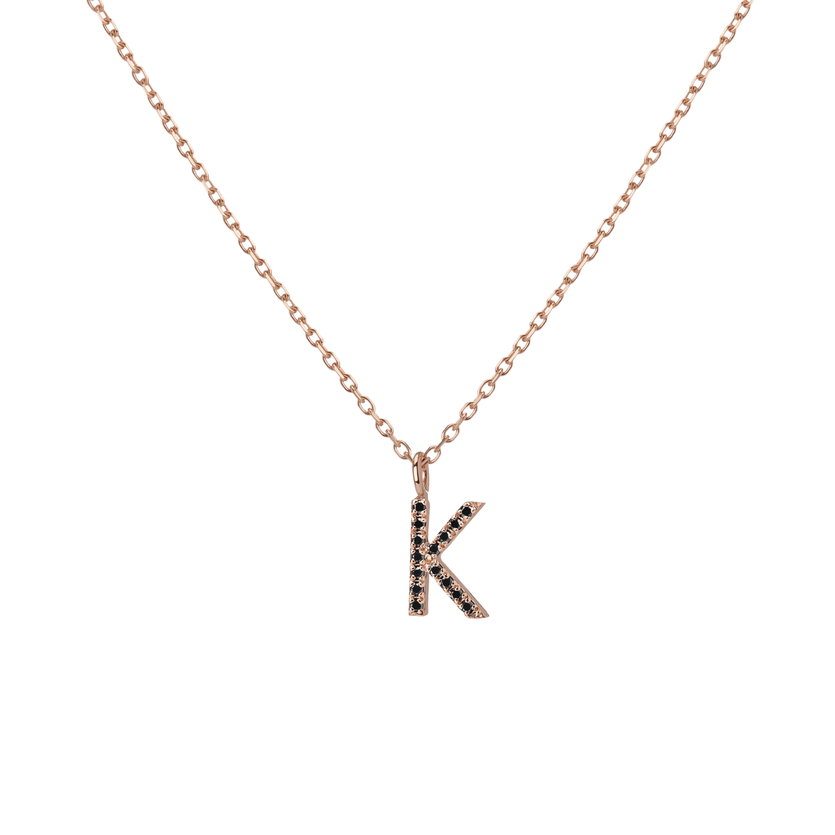 14k Rose Gold 18k Rose Gold Black Diamonds '-K-
