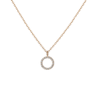 Mini Letter Charm Pendant with White Diamonds