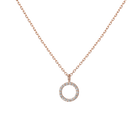 Mini Letter Charm Pendant with White Diamonds
