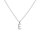 Mini Letter Charm Pendant with White Diamonds