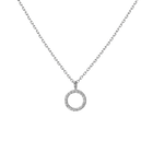 Mini Letter Charm Pendant with White Diamonds