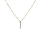 Mini Letter Charm Pendant with White Diamonds
