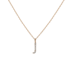 Mini Letter Charm Pendant with White Diamonds