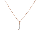 Mini Letter Charm Pendant with White Diamonds