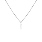 Mini Letter Charm Pendant with White Diamonds