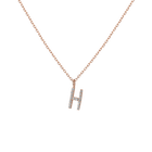 Mini Letter Charm Pendant with White Diamonds