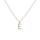 Mini Letter Charm Pendant with White Diamonds