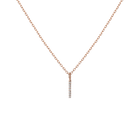 Mini Letter Charm Pendant with White Diamonds