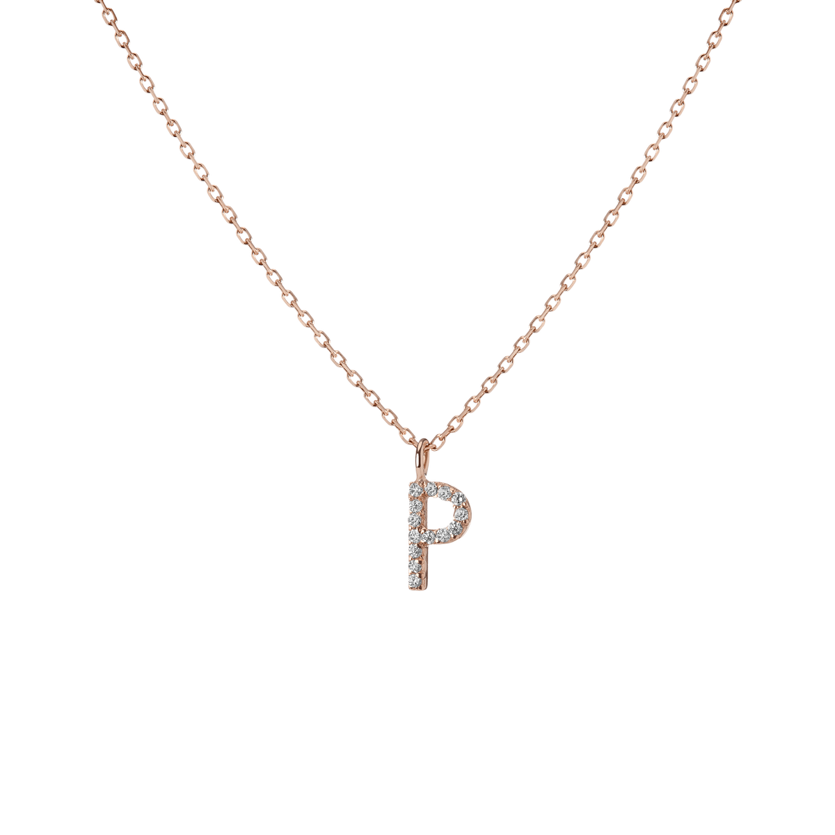 14k Rose Gold 18k Rose Gold White Diamonds '-P-
