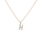 Mini Letter Charm Pendant with White Diamonds