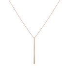 Long Gold Bar Drop Necklace
