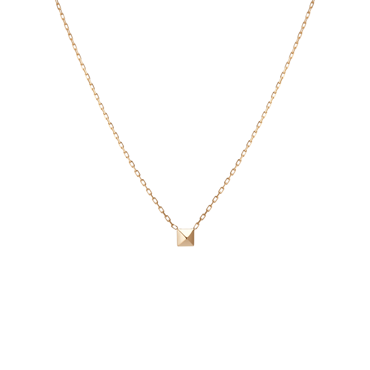 Mini Charm Pyramid Necklace 14k Yellow Gold 18k Yellow Gold     Front First